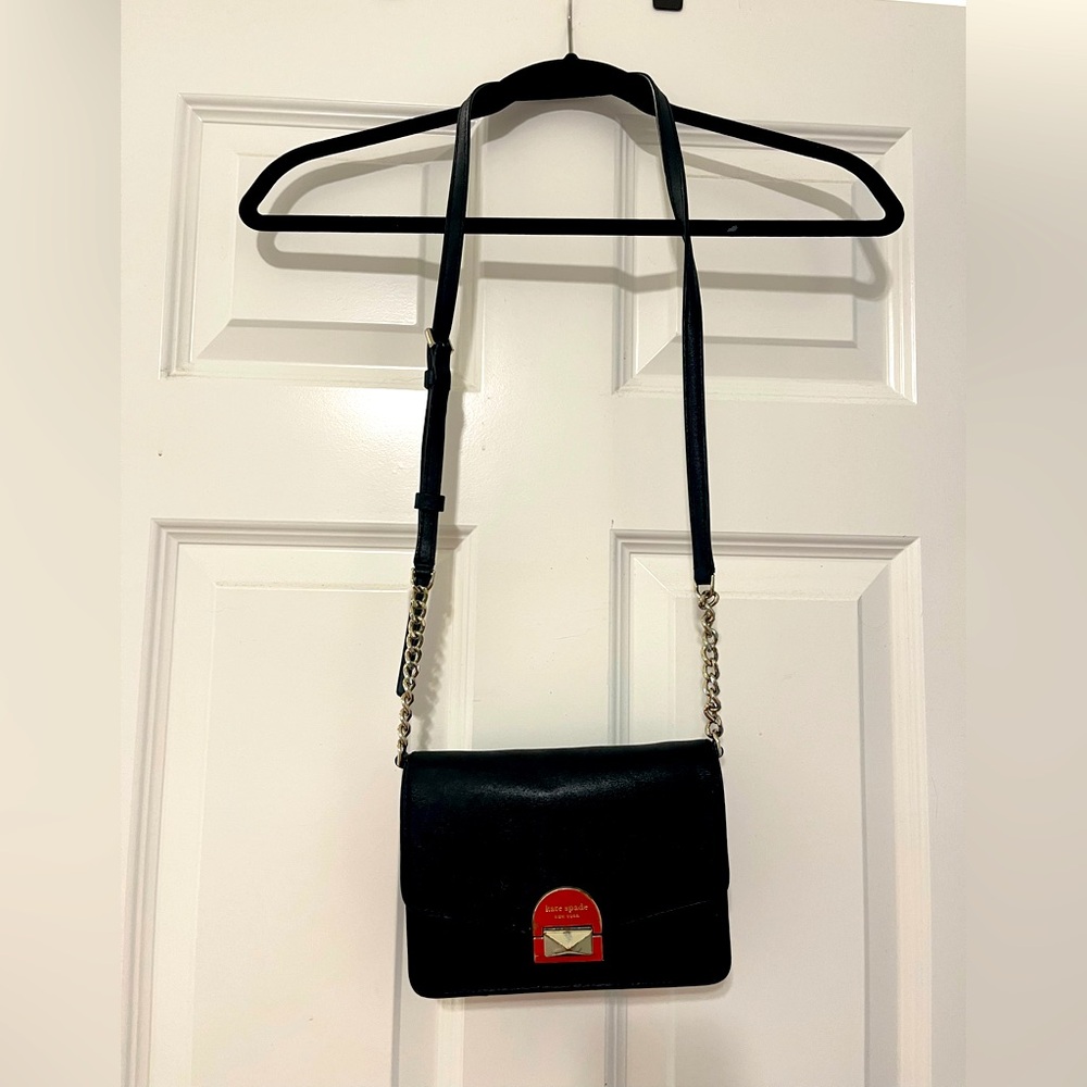 Kate Spade Black Leather Crossbody Bag
